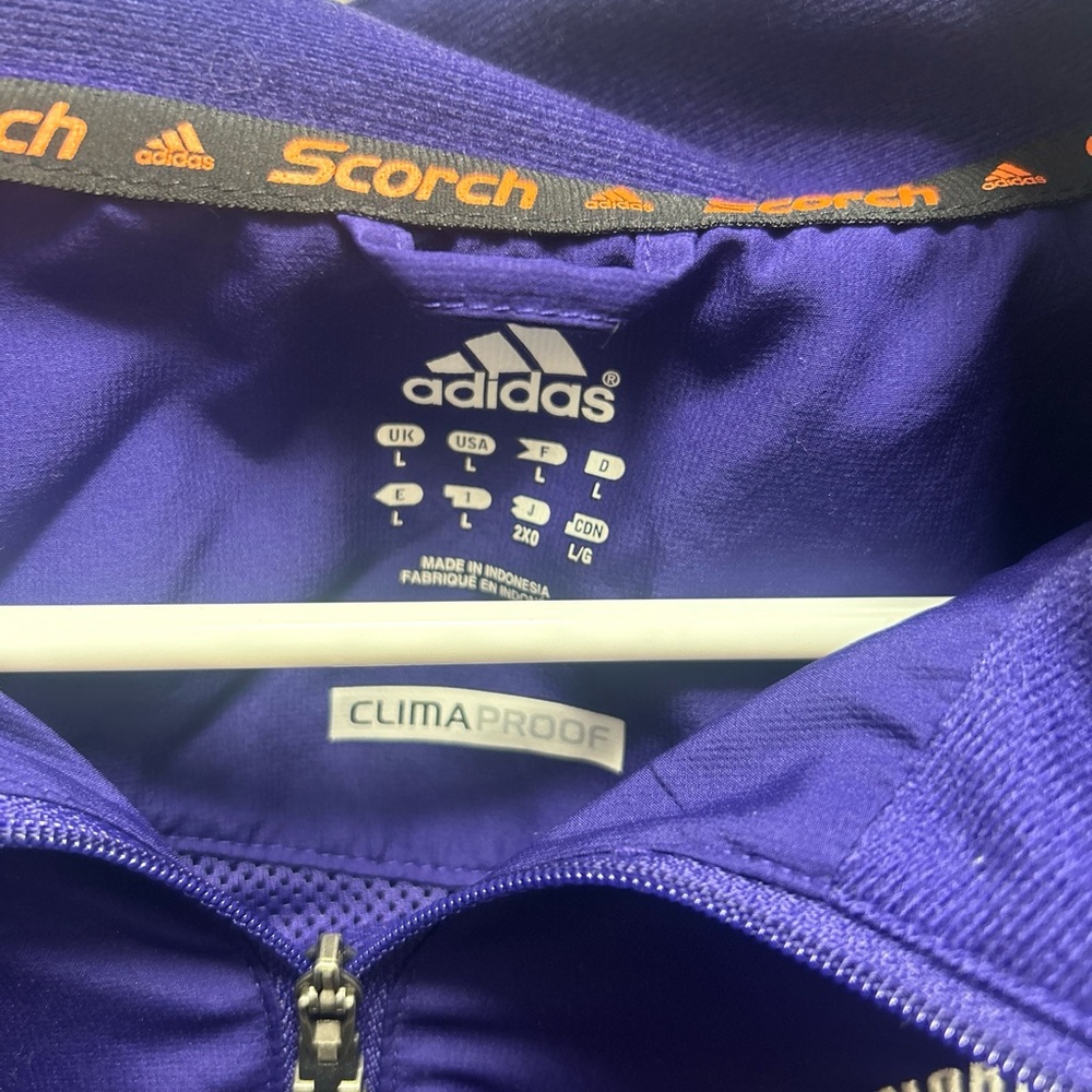 Northwestern L Half Zip Adidas Windbreaker 2011 Ticket City Game.